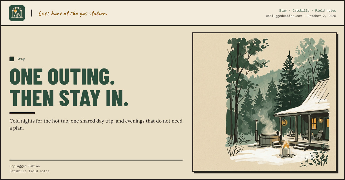 One outing. Then stay in. — A Romantic Catskills Getaway for October, Weekend by Weekend