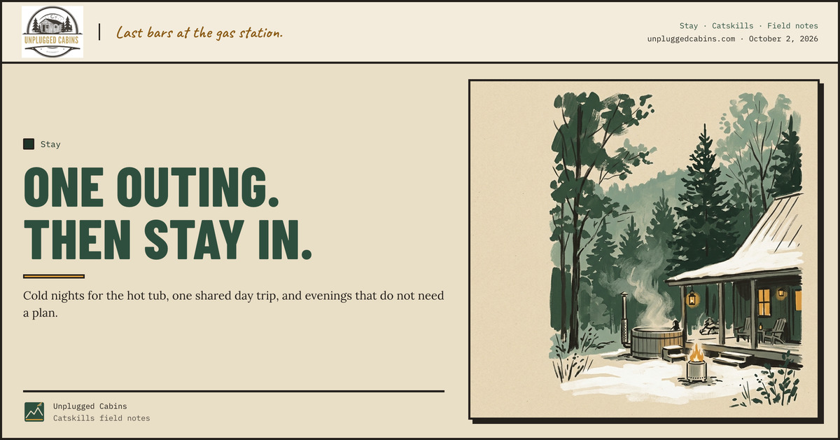 One outing. Then stay in. — A Romantic Catskills Getaway for October, Weekend by Weekend