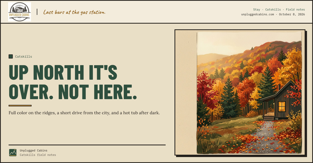 Up north it's over. Not here. — Catskills Peak Foliage Is Here This Weekend