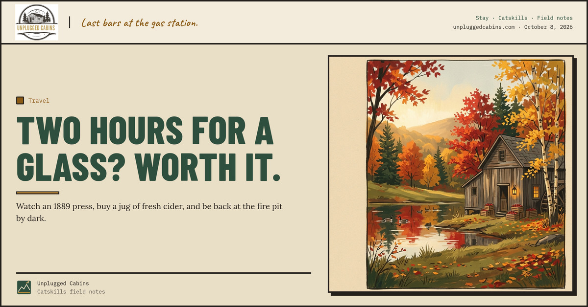 Two hours for a glass? Worth it. — Fly Creek Cider Mill: A Fall Day Trip from the Catskills