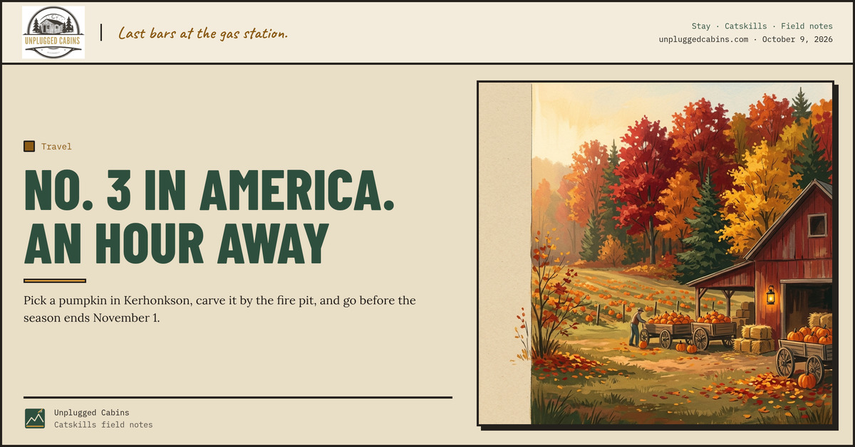 No. 3 in America. An hour away — Kelder’s Farm: A Top-3 Pumpkin Patch and a Catskills Cabin Weekend