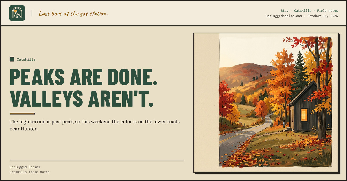 Peaks are done. Valleys aren't. — Last Weekend for Catskills Color: Where It’s Still Peak (Oct. 17–18)